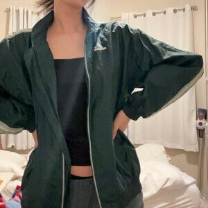Green adidas nylon windbreaker